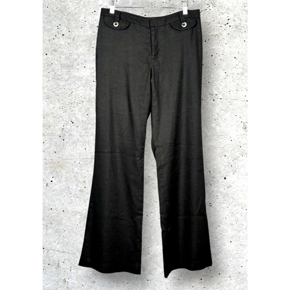 Banana Republic Martin Fit Pants Trousers Womens‎ 6 Linen Wide Leg Minimalist - Picture 1 of 11
